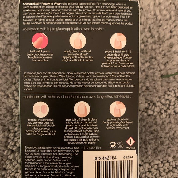 Sensational brand Faux/ Fake Press On Nails, Red. Brand new in package. - Picture 2 of 3